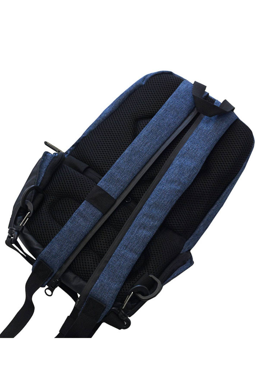 Ozuko Blue USB-Charging Multifunction Crossbody Backpack-Bag