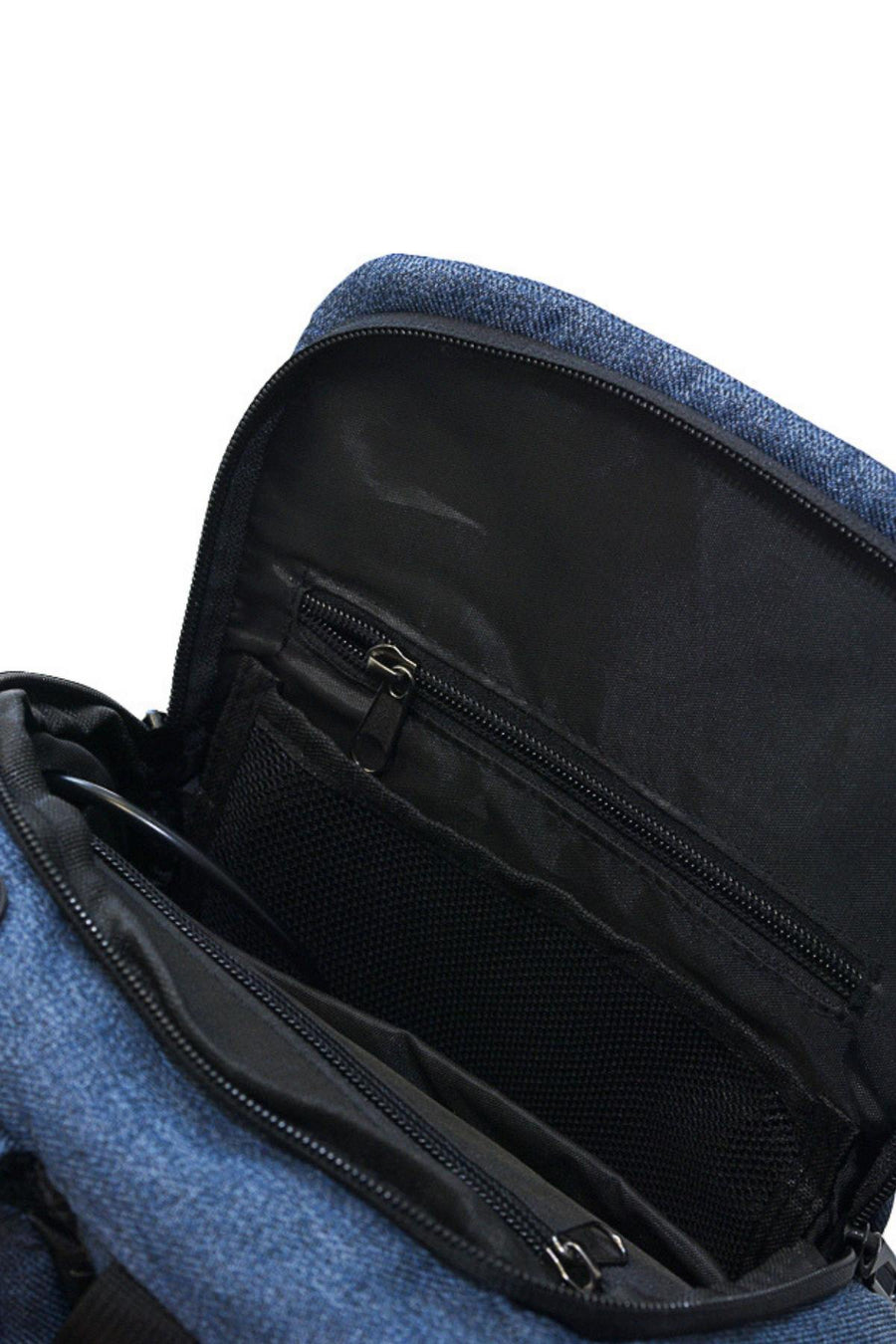 Ozuko Blue USB-Charging Multifunction Crossbody Backpack-Bag