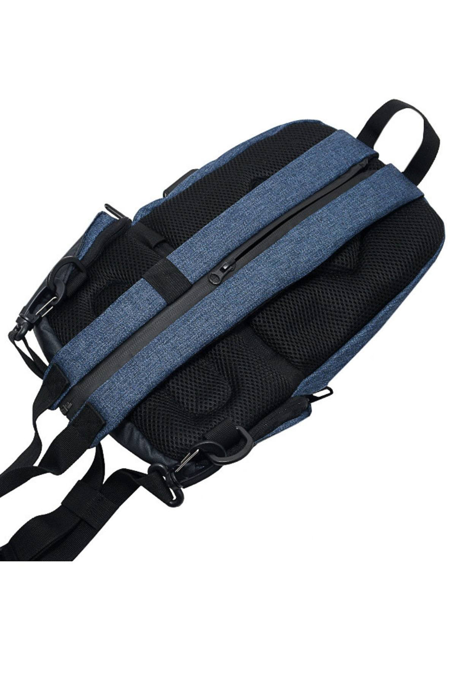 Ozuko Blue USB-Charging Multifunction Crossbody Backpack-Bag