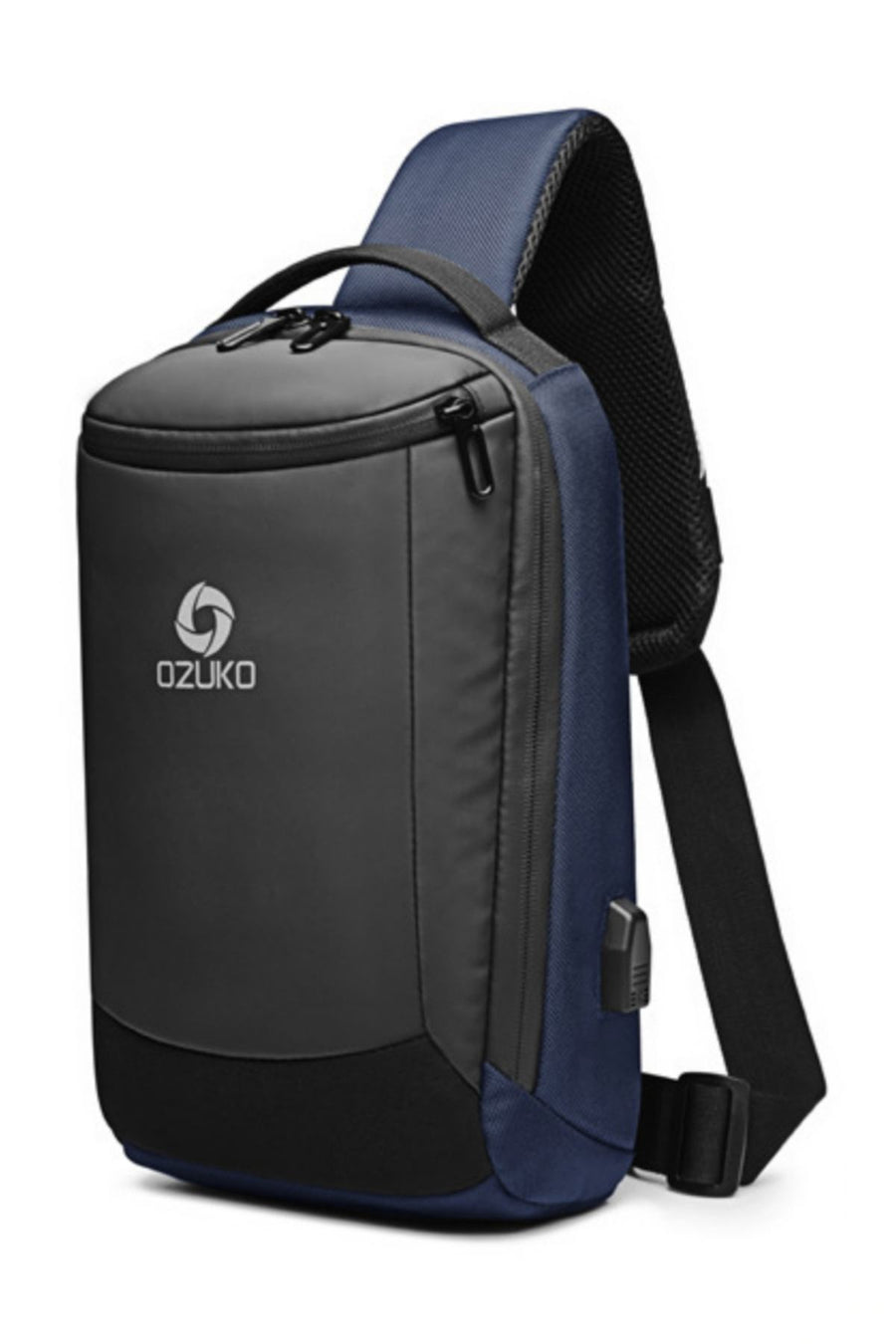 Ozuko Deep-Blue Waterproof Crossbody Single Shoulder Bag