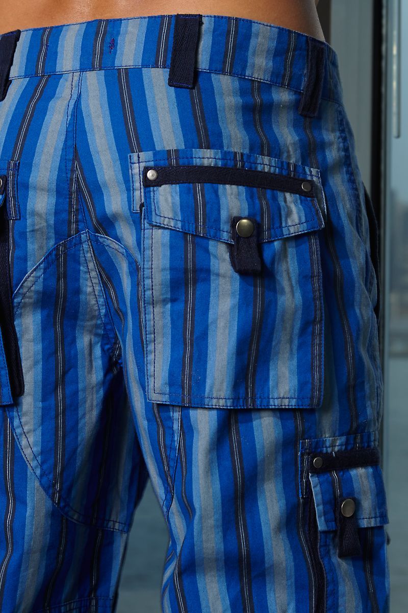 P.O.V. Blue Stripe Bermuda Short