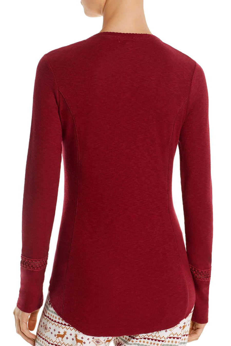 PJ Salvage Burgundy Long-Sleeve Modal Ribality Top