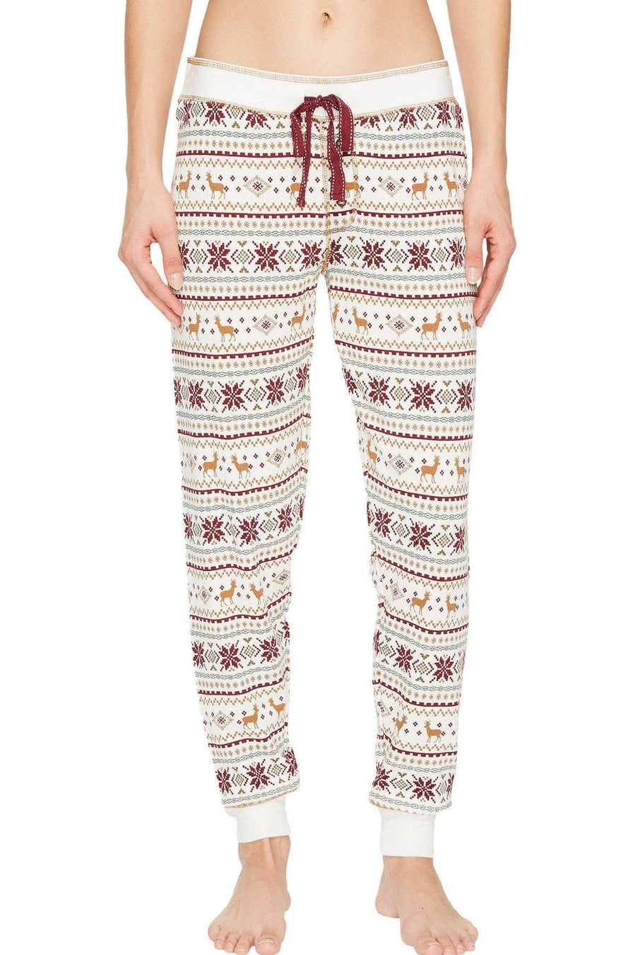 PJ Salvage Ivory/Fair-Isle Lost-in-Wonder Sleep Jogger
