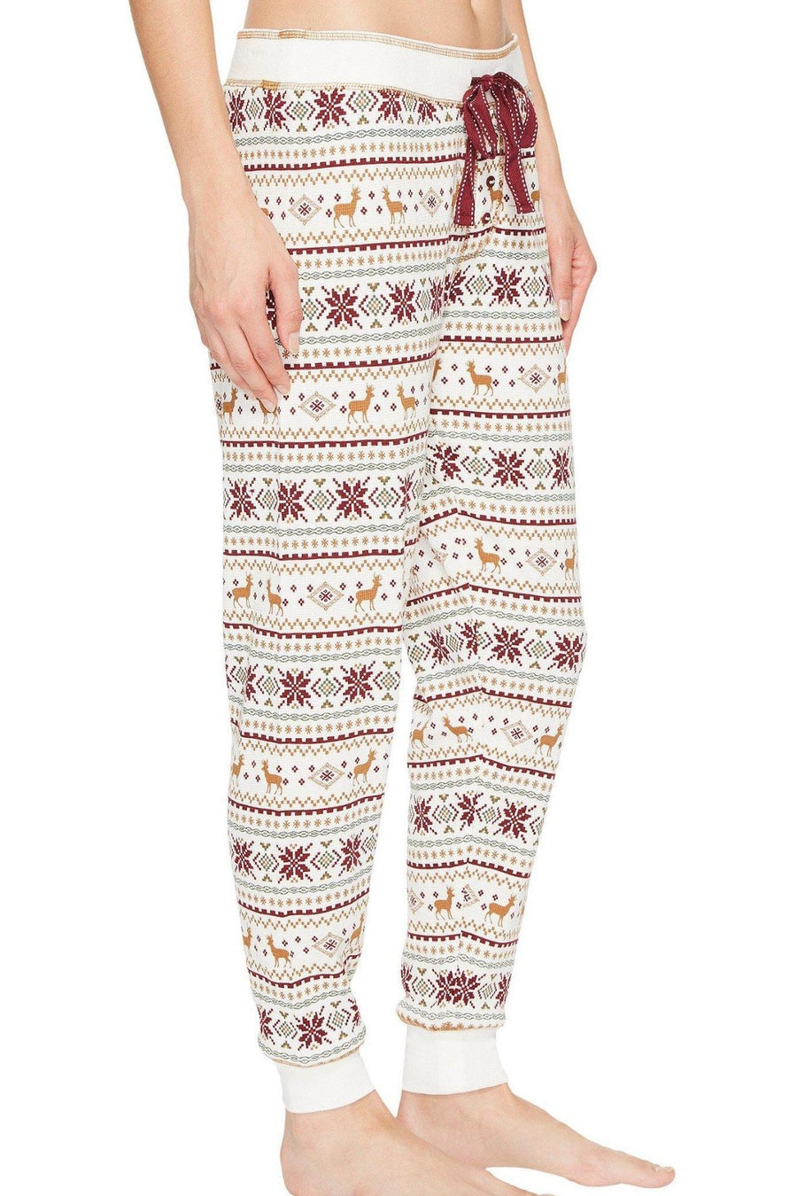 PJ Salvage Ivory/Fair-Isle Lost-in-Wonder Sleep Jogger