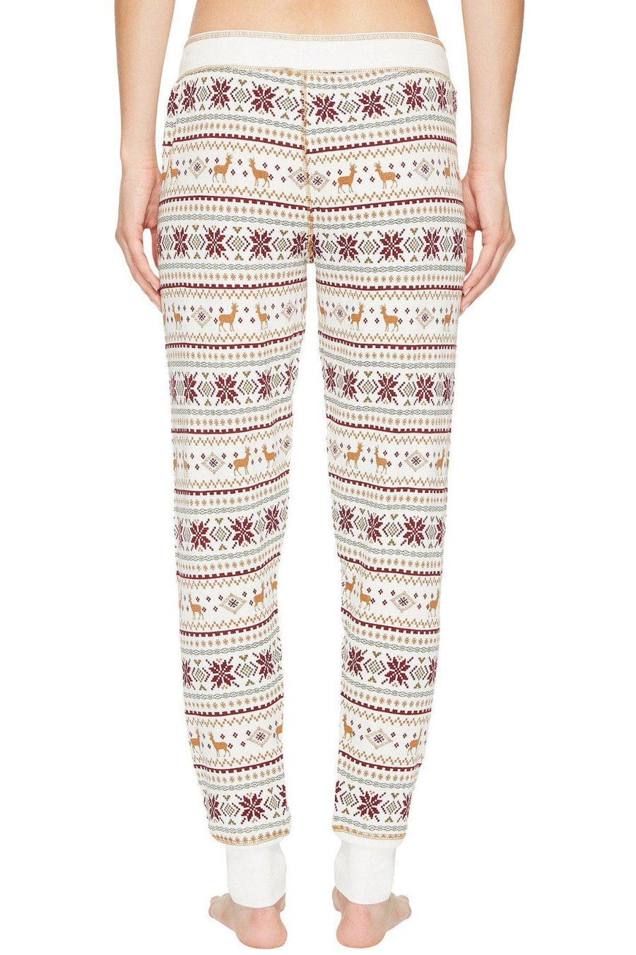 PJ Salvage Ivory/Fair-Isle Lost-in-Wonder Sleep Jogger