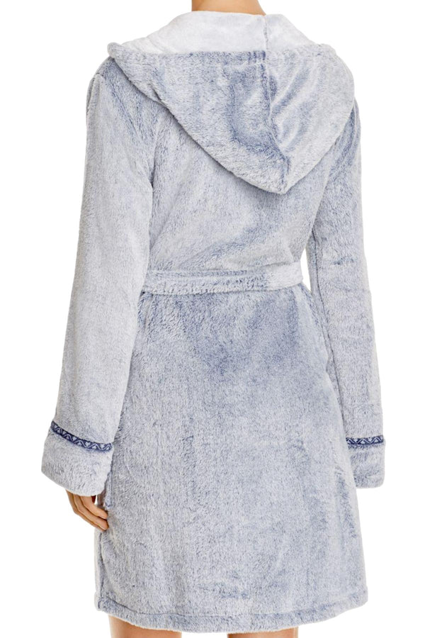PJ Salvage Navy/Grey Blues-Traveler Faux-Fur Robe