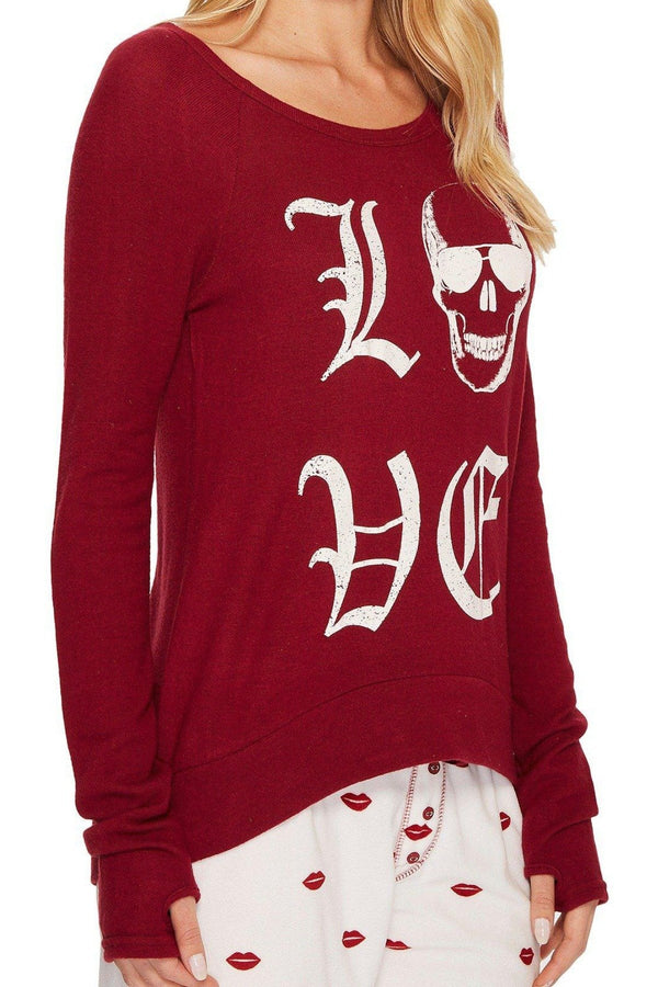PJ Salvage Wine Love-You-To-Death Lounge Top