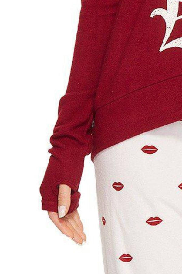PJ Salvage Wine Love-You-To-Death Lounge Top