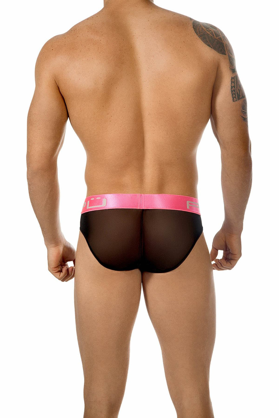 PPÜ Black/Pink Sheer Bikini Brief