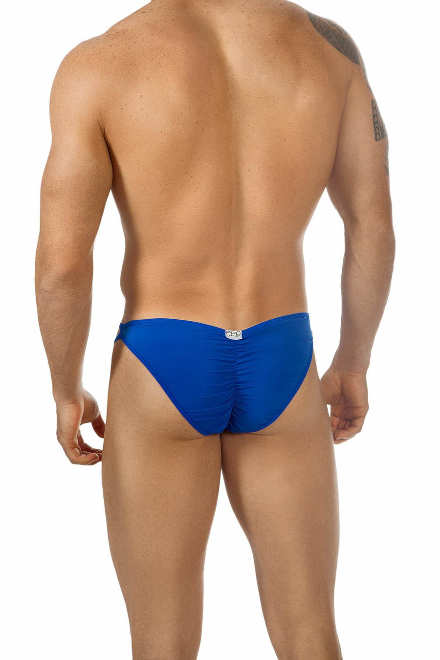 PPÜ Blue String-Front Bikini Brief
