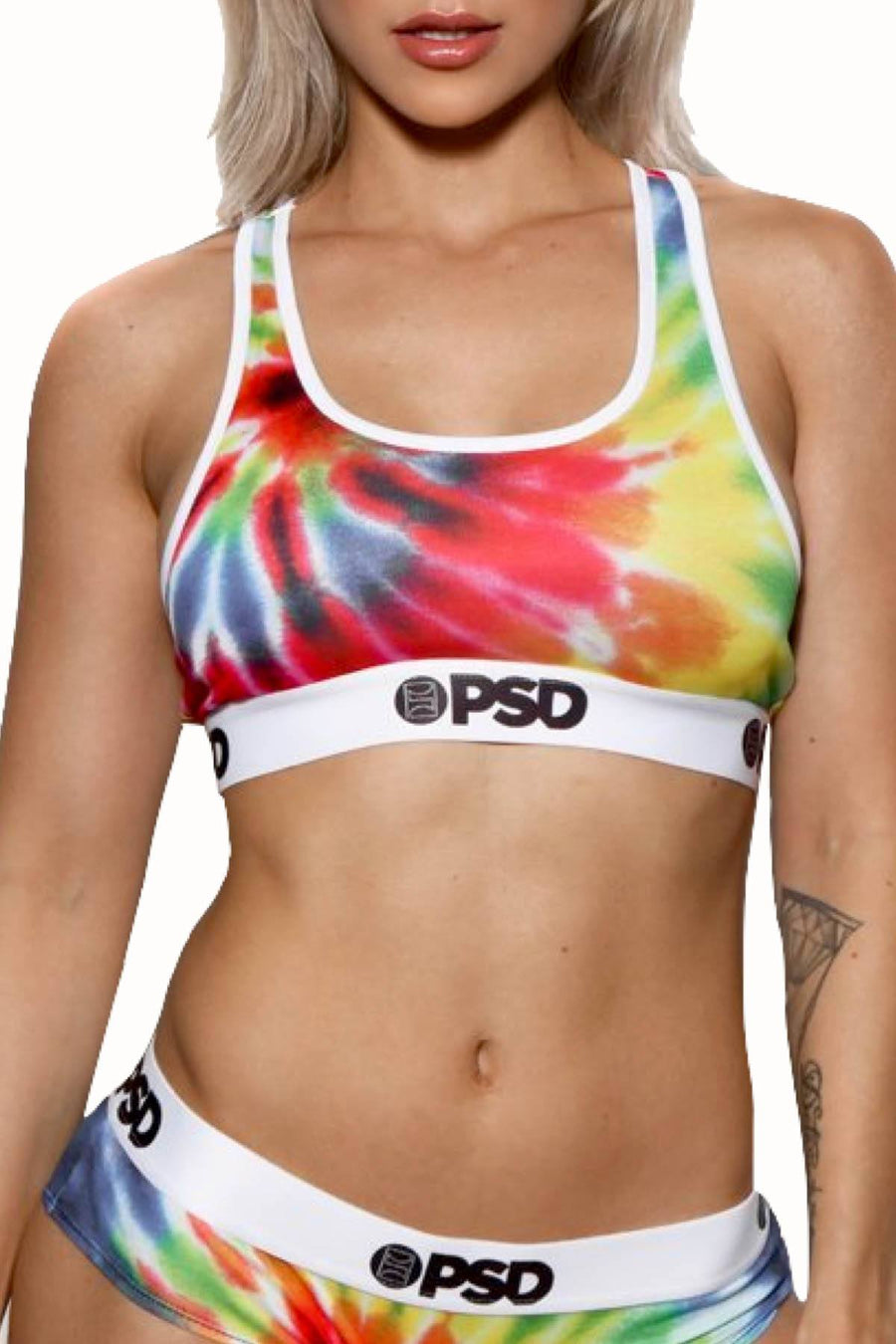 PSD Red Tie Dye Sports Bra