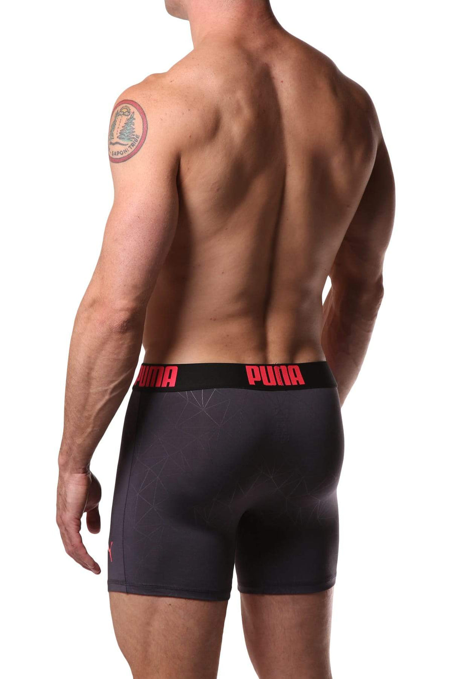 PUMA Grey Geometric Print Boxer Brief