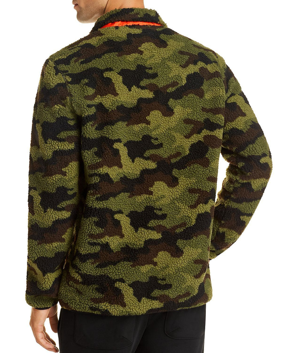 Pacific & Park Camo Sherpa Regular Fit Fleece Jacket Camo/Orange