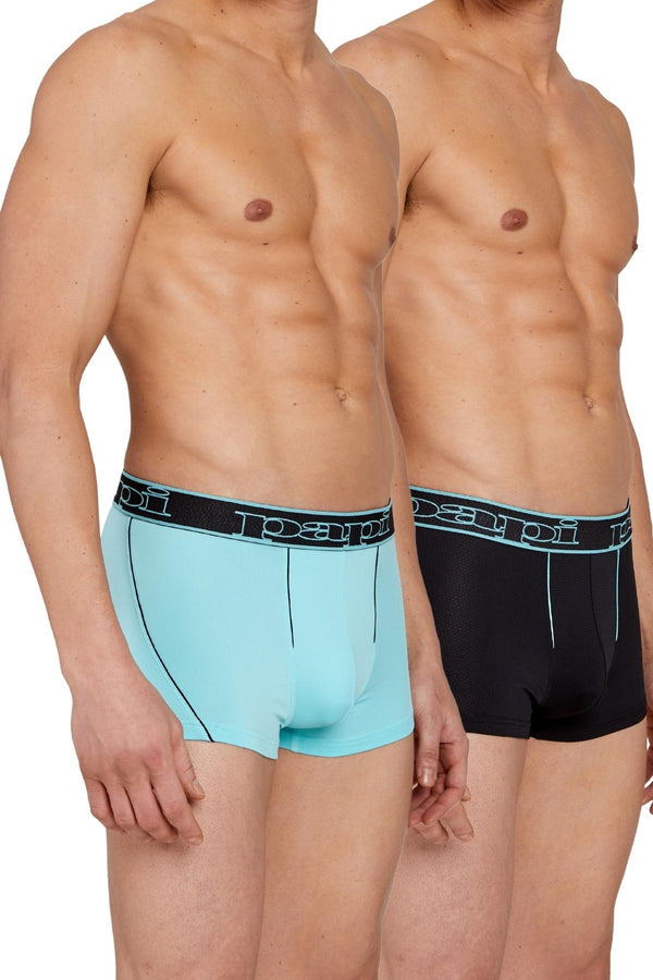 Papi Aqua Splash and black 2-Pack Performance Trunks