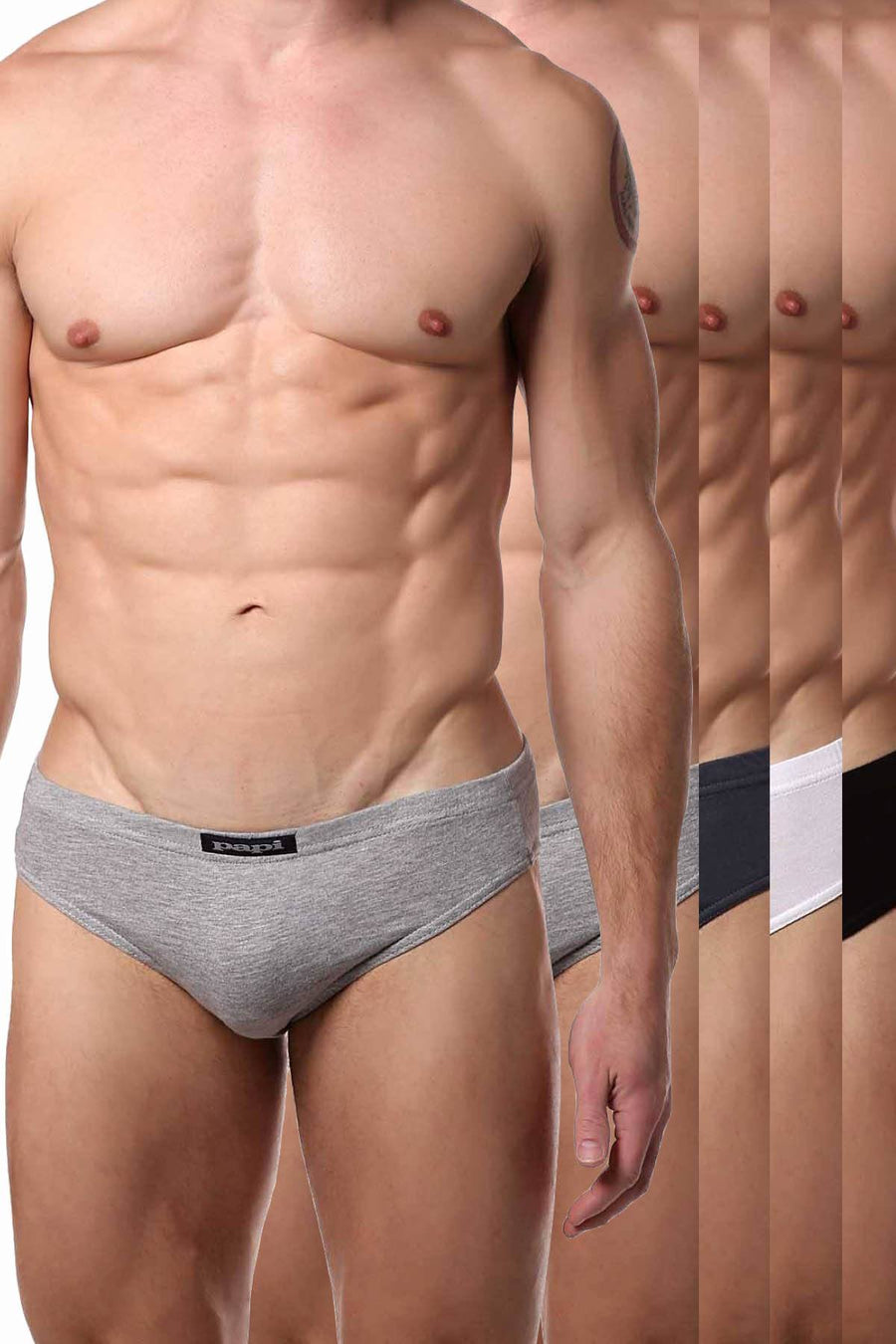 Papi Basics Premium Cotton Low-Rise Brief 5-Pack