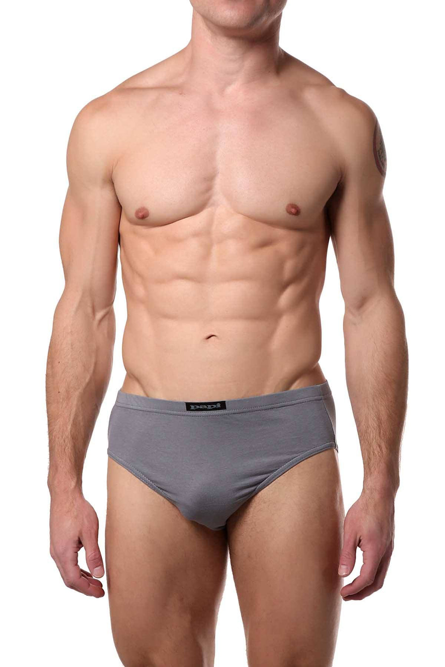 Papi Black/Blue Premium Cotton Low-Rise Brief 5-Pack