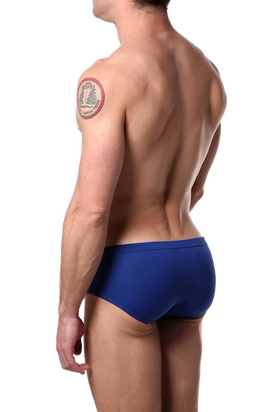 Papi Black/Blue Premium Cotton Low-Rise Brief 5-Pack