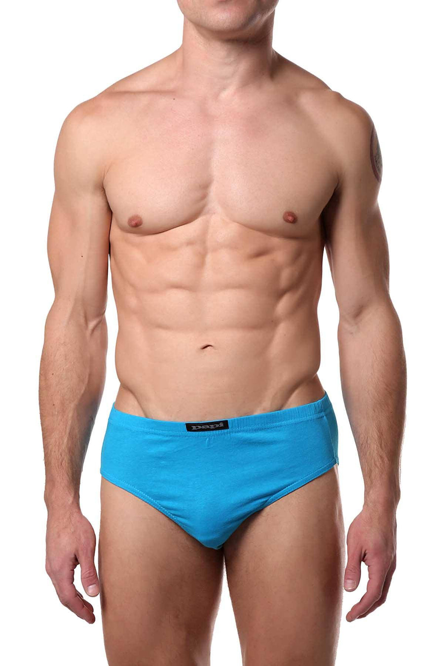 Papi Black/Blue Premium Cotton Low-Rise Brief 5-Pack