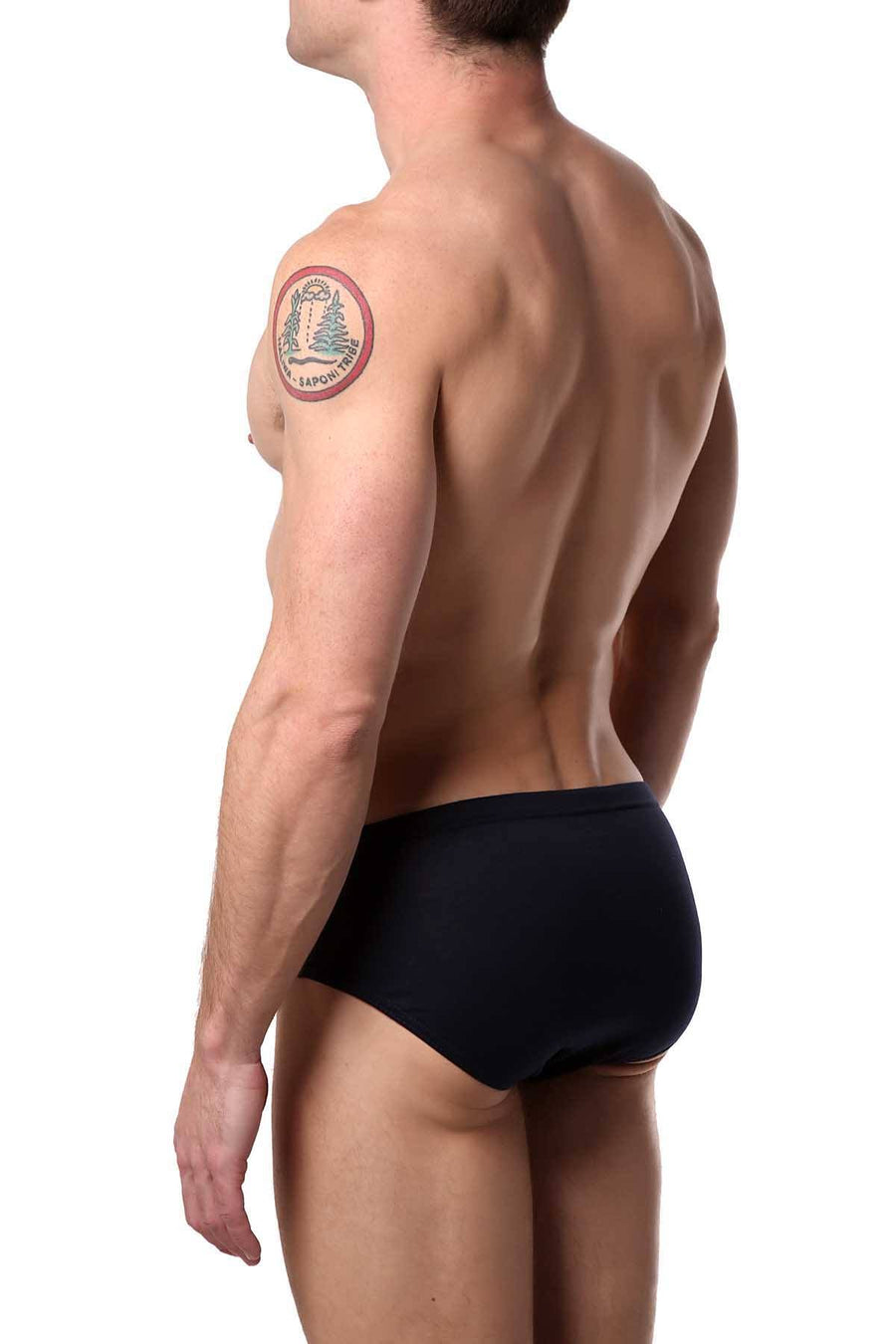 Papi Black/Blue Premium Cotton Low-Rise Brief 5-Pack