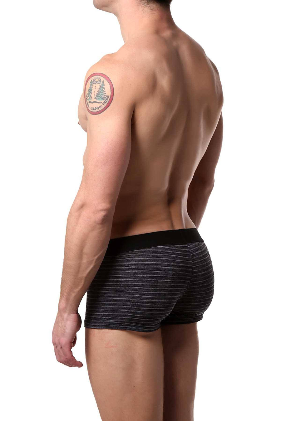 Papi Black/Grey Stripe Brazilian Trunk