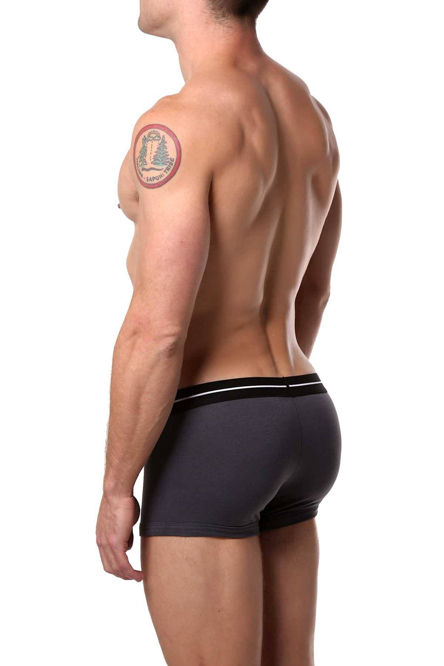 Papi Black/Grey/White Striped/Solid Brazilian Trunk 3-Pack