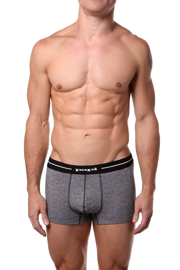 Papi Black/Grey/White Striped/Solid Brazilian Trunk 3-Pack