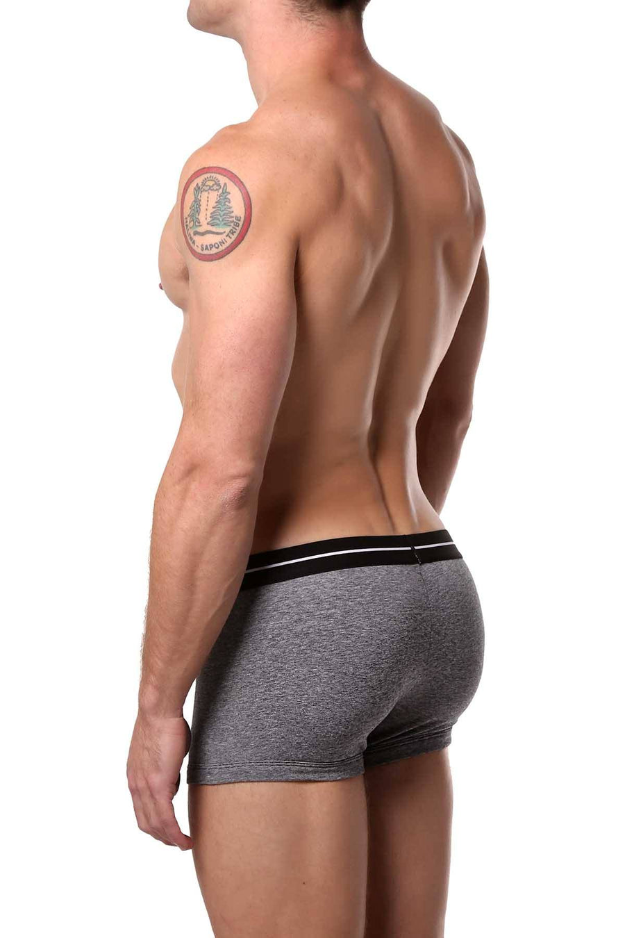 Papi Black/Grey/White Striped/Solid Brazilian Trunk 3-Pack