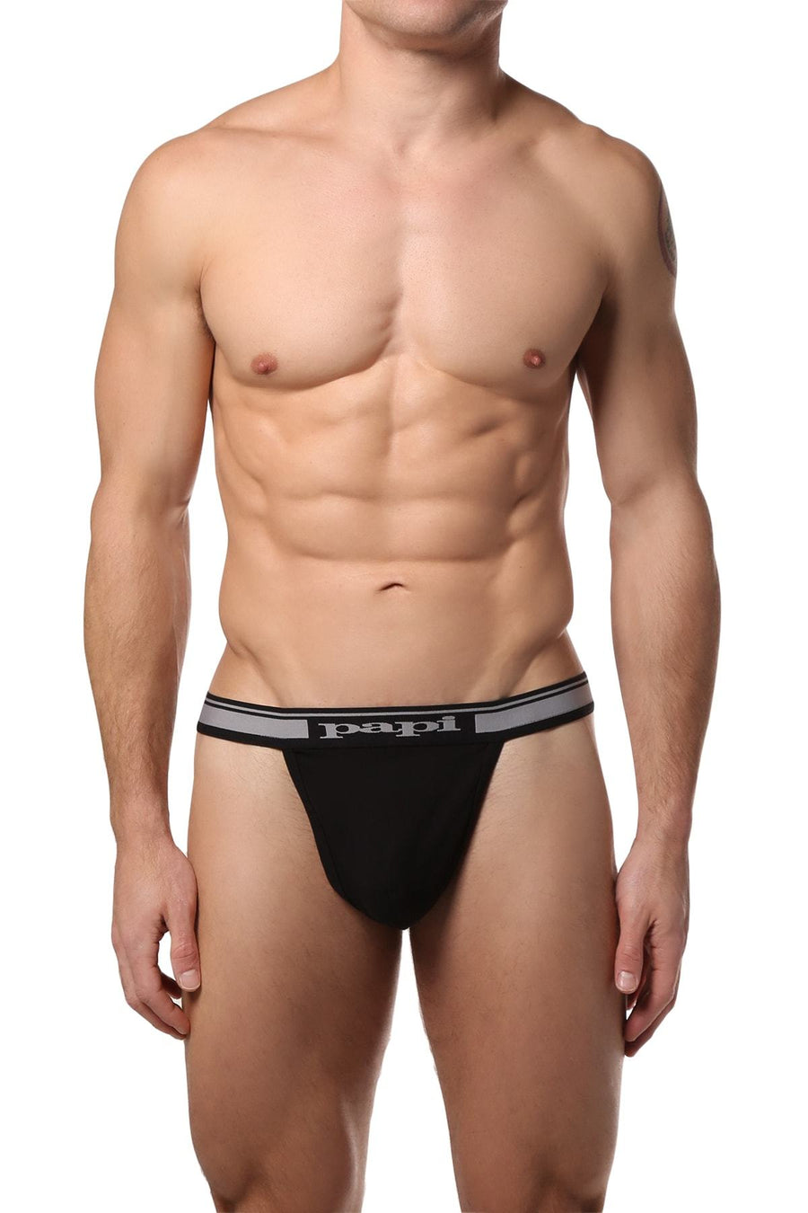 Papi Black Stretch Thong 2-Pack