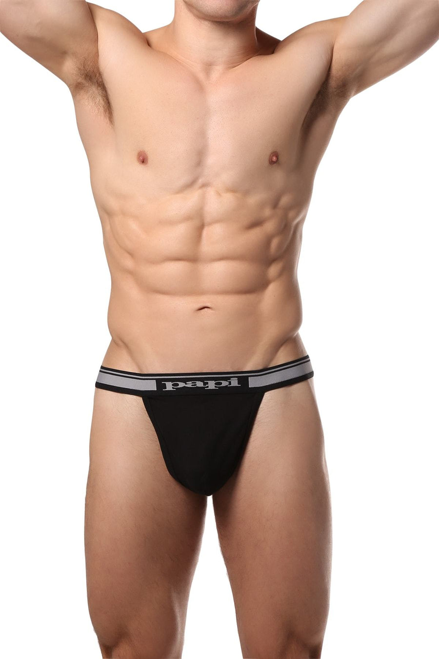 Papi Black Stretch Thong 2-Pack
