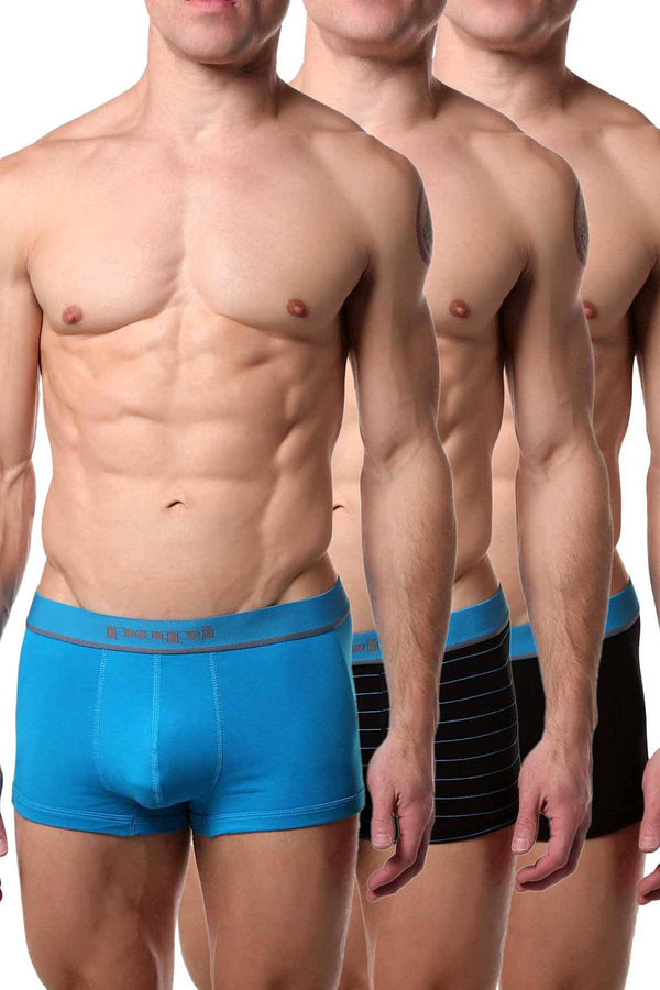 Papi Black/Teal Brazilian Trunk 3-Pack