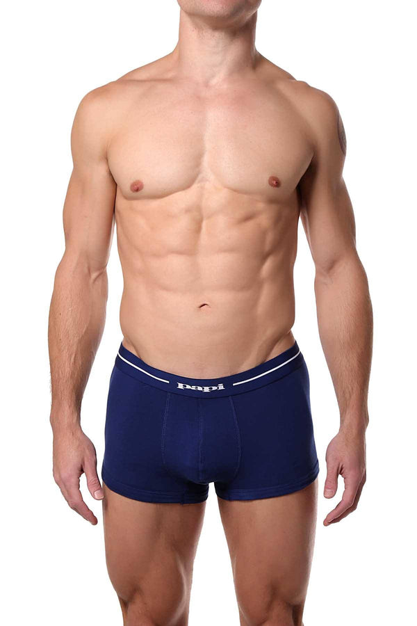 Papi Blue/White Striped/Solid Brazilian Trunk 3-Pack