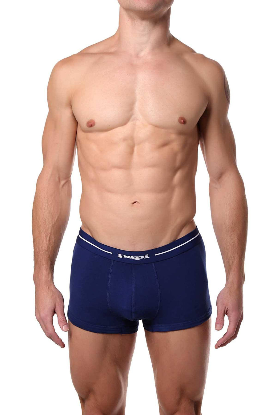 Papi Blue/White Striped/Solid Brazilian Trunk 3-Pack