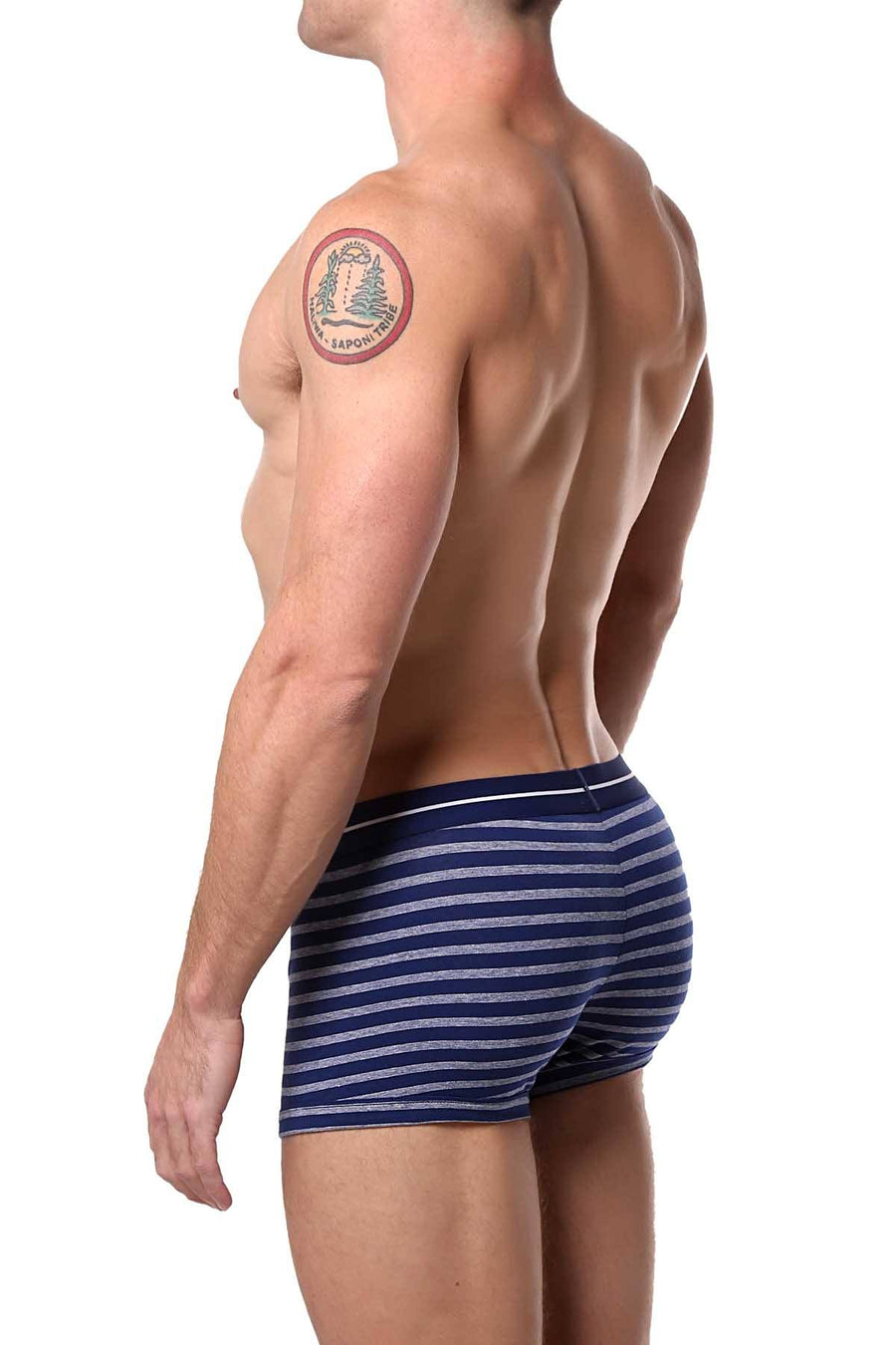 Papi Blue/White Striped/Solid Brazilian Trunk 3-Pack