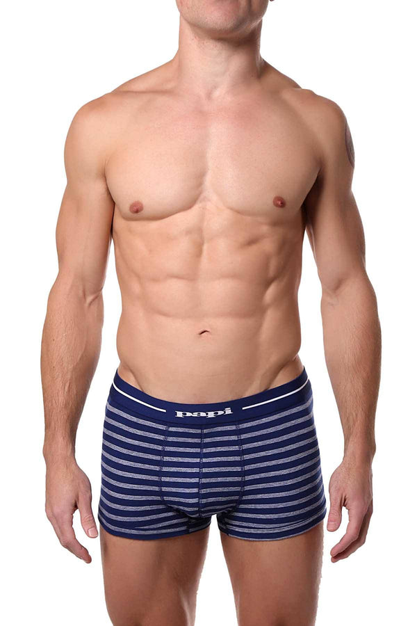 Papi Blue/White Striped/Solid Brazilian Trunk 3-Pack
