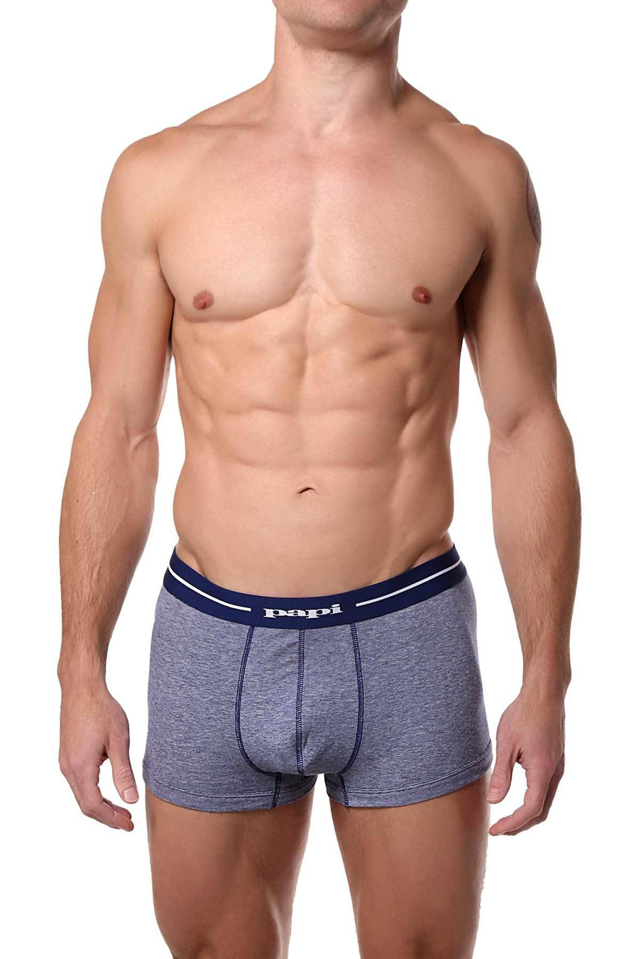 Papi Blue/White Striped/Solid Brazilian Trunk 3-Pack