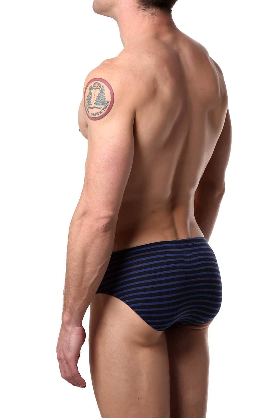 Papi Color-Pop Striped/Solid-Basics Premium Cotton Low-Rise Brief 5-Pack
