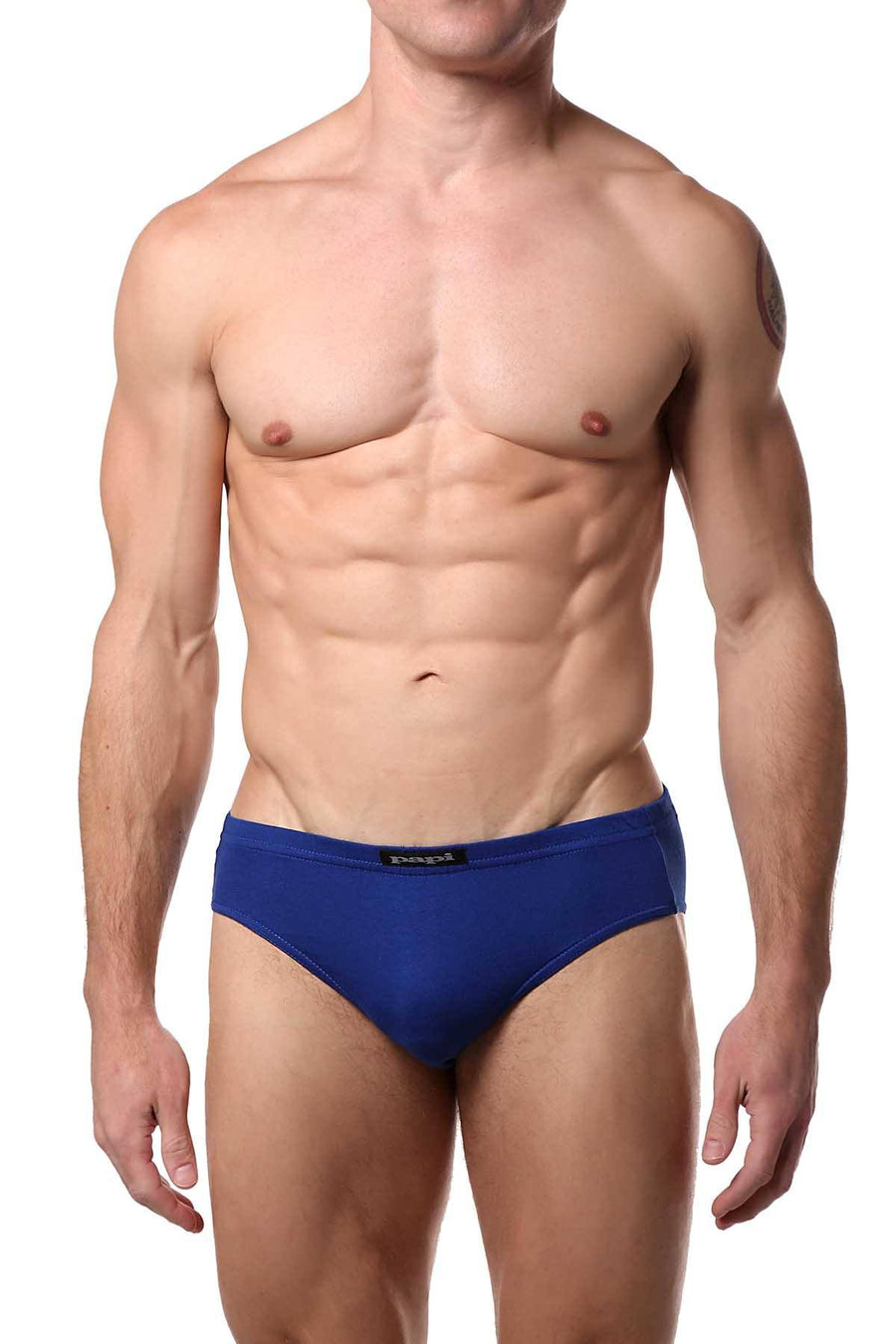 Papi Color-Pop Striped/Solid-Basics Premium Cotton Low-Rise Brief 5-Pack