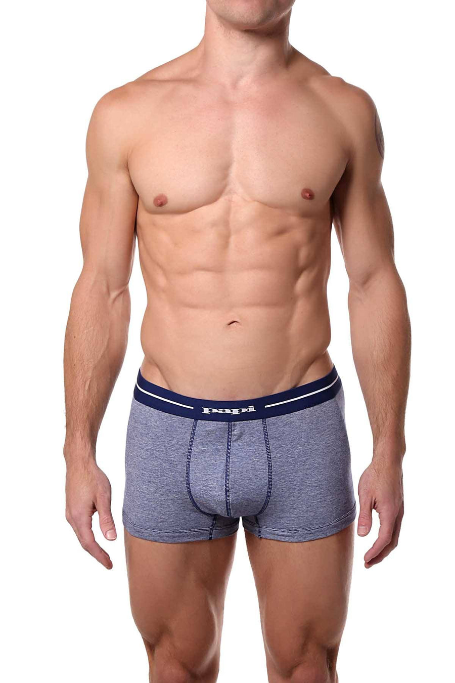 Papi Green/Blue/White Striped/Solid Brazilian Trunk 3-Pack