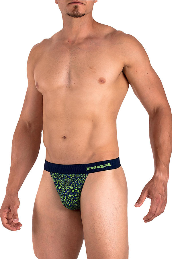 Papi Green/Navy Versailles Thong