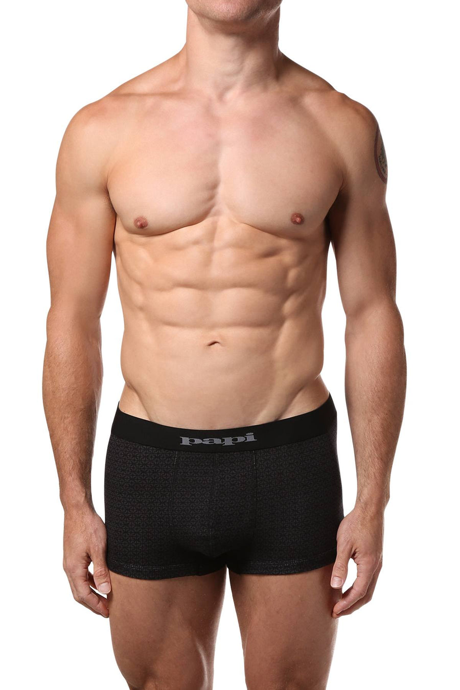 Papi Grey/Black/Print Brazilian Trunk 3-Pack