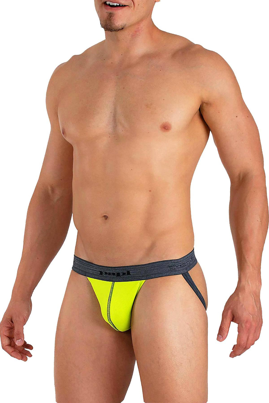 Papi Heather-Lime Summer-League Jockstrap