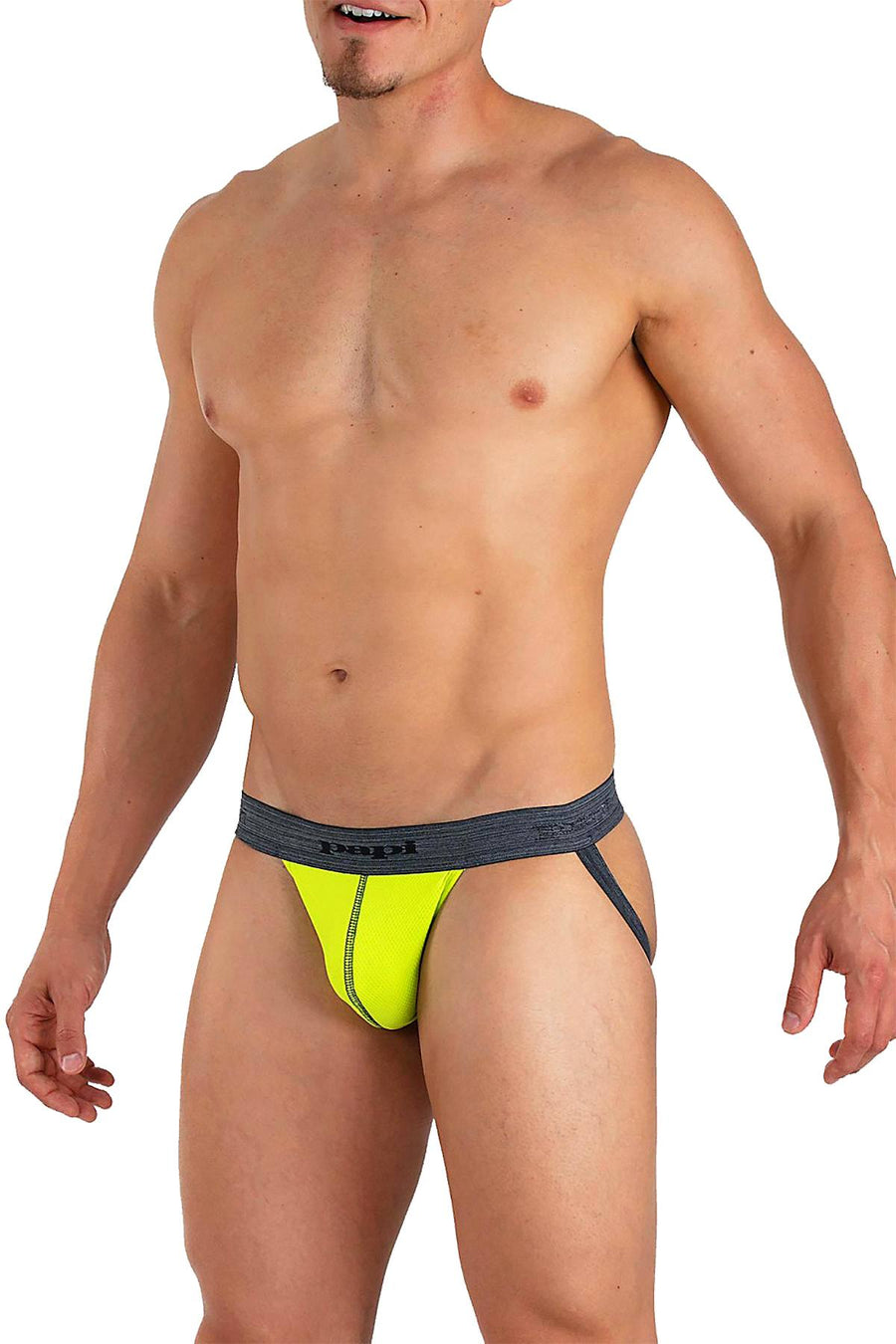 Papi Heather-Lime Summer-League Jockstrap