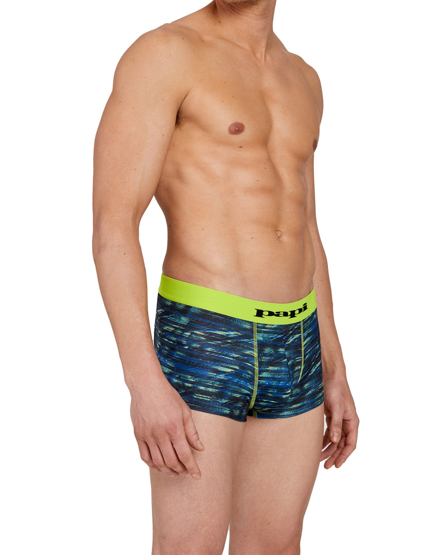 Papi Lime Glitch Print Microfiber Trunk