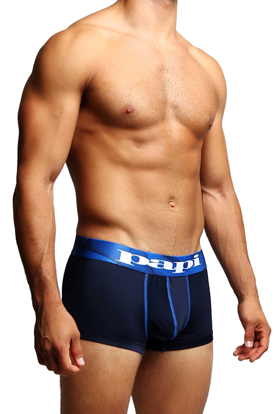 Papi Navy/Blue Contrast Microfusion Performance Brazilian Trunk 2-Pack
