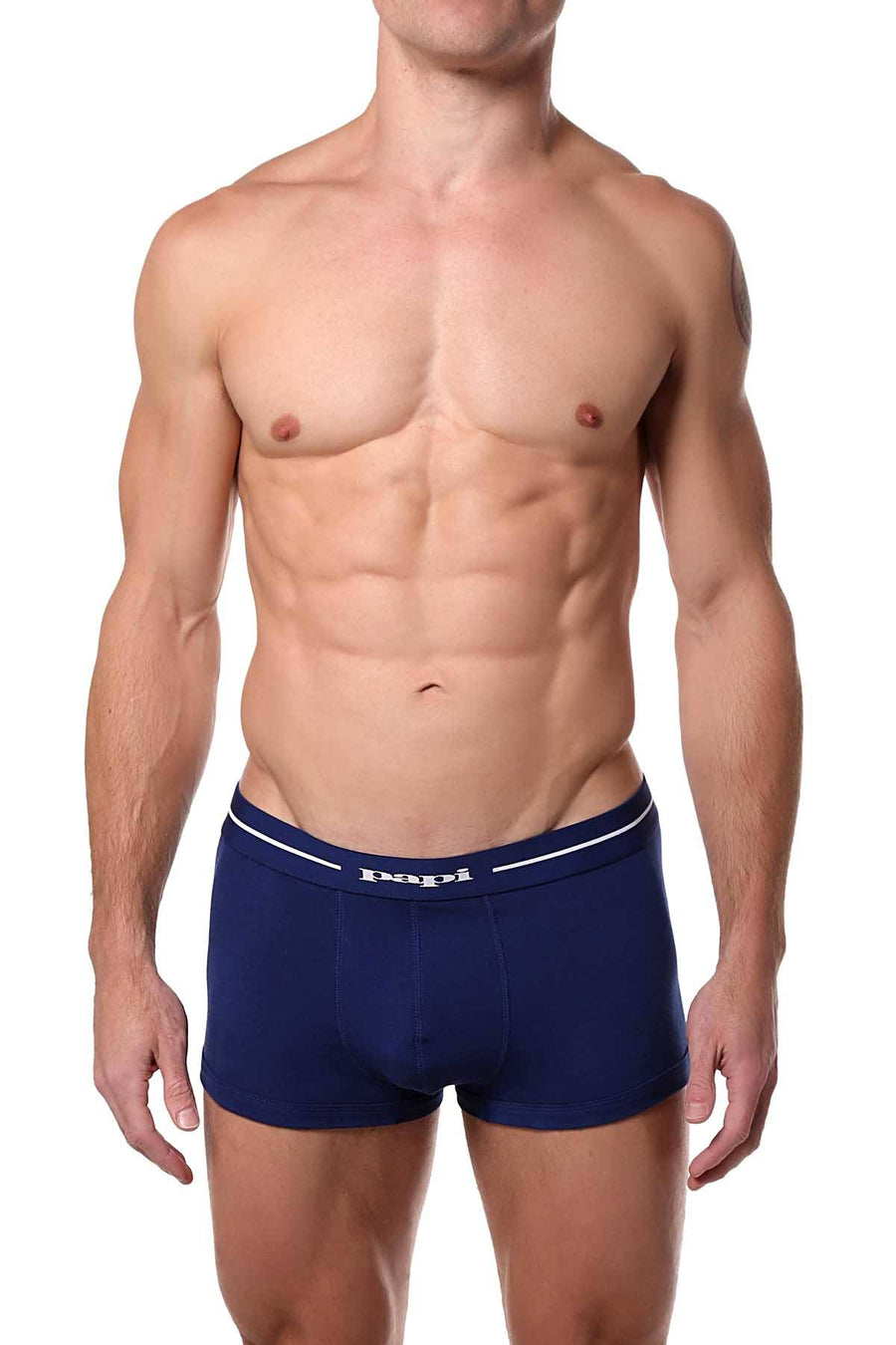 Papi Orange/Navy/White Striped/Solid Brazilian Trunk 3-Pack