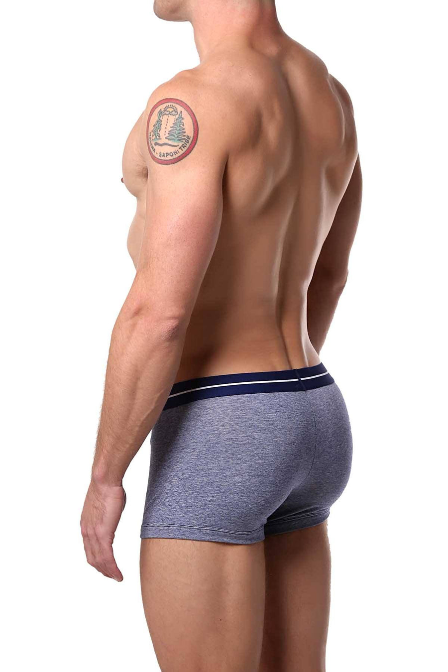Papi Orange/Navy/White Striped/Solid Brazilian Trunk 3-Pack