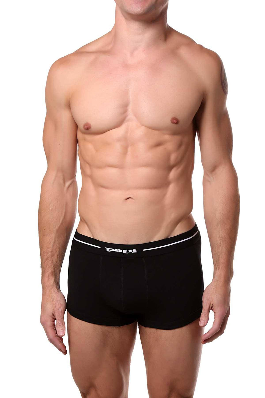 Papi Red/Black Solid/Stripe Brazilian Trunk 3-Pack