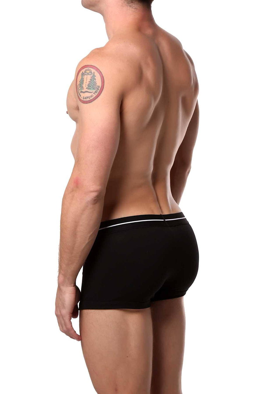 Papi Red/Black Solid/Stripe Brazilian Trunk 3-Pack