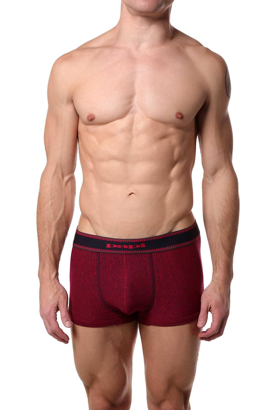 Papi Red/Charcoal/Navy Film-Strip Brazilian Trunk 3-Pack