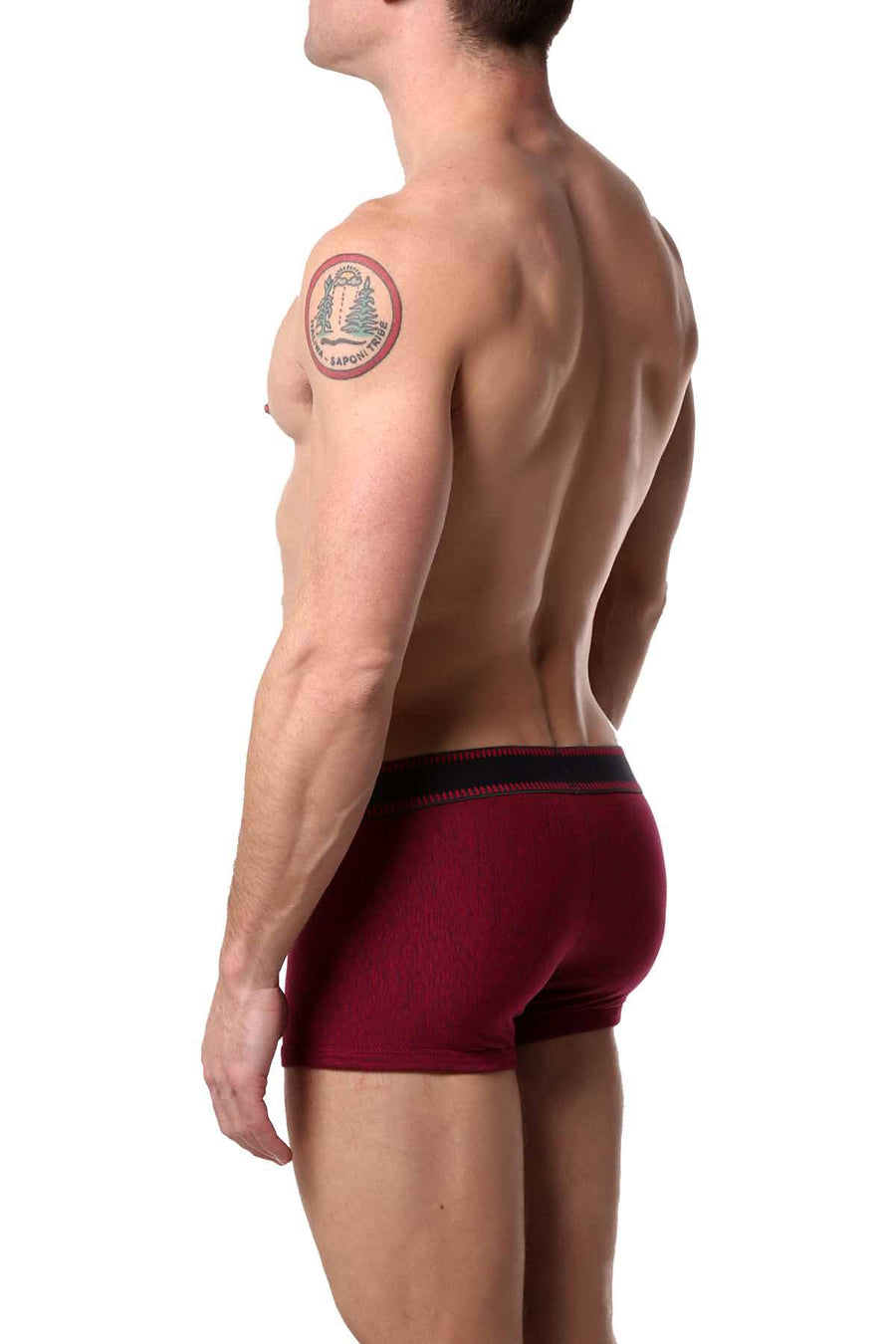 Papi Red/Charcoal/Navy Film-Strip Brazilian Trunk 3-Pack